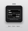 AUTO GAUGE Basic tier, square shape, black — custom OBD2 display